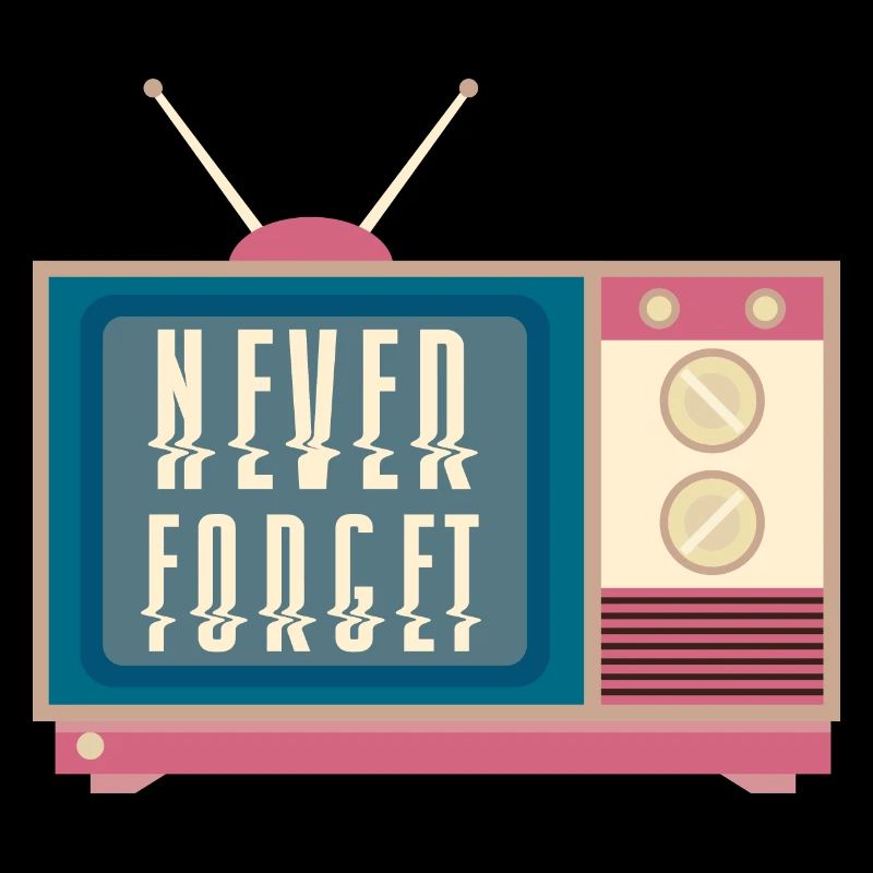 Never Forget VHS Cassette Disk Eighties Retro