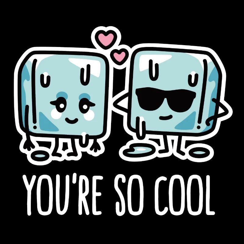 Drôle de vague de chaleur, glaçons cool Vous êtes si cool