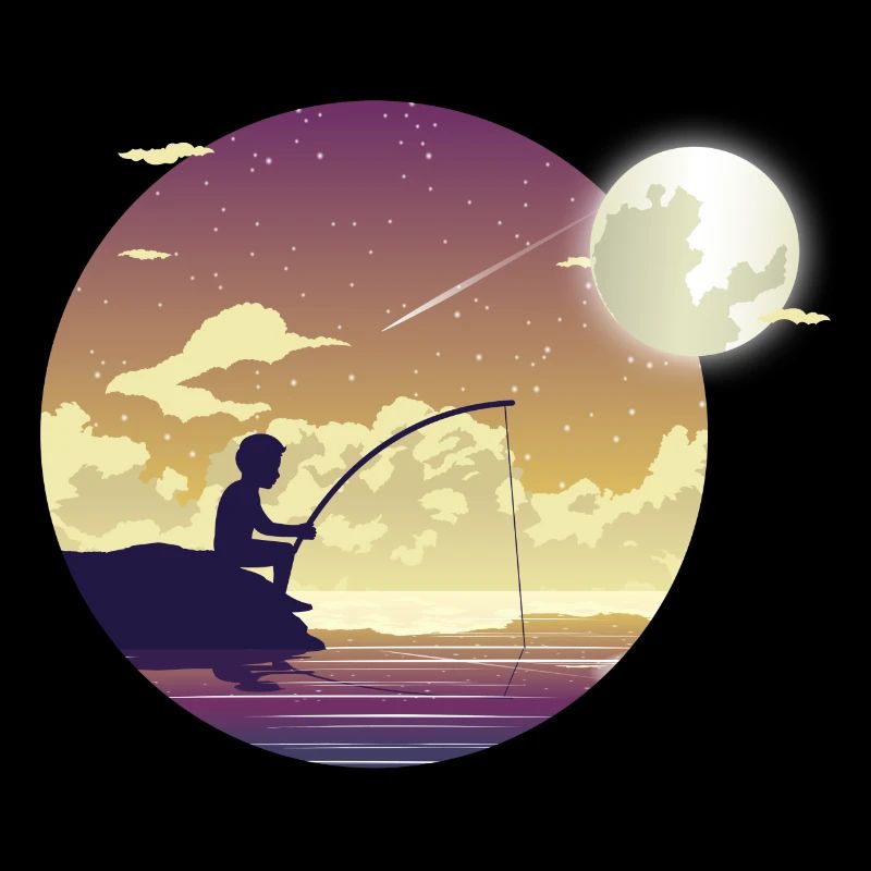 Pêcheur au clair de lune