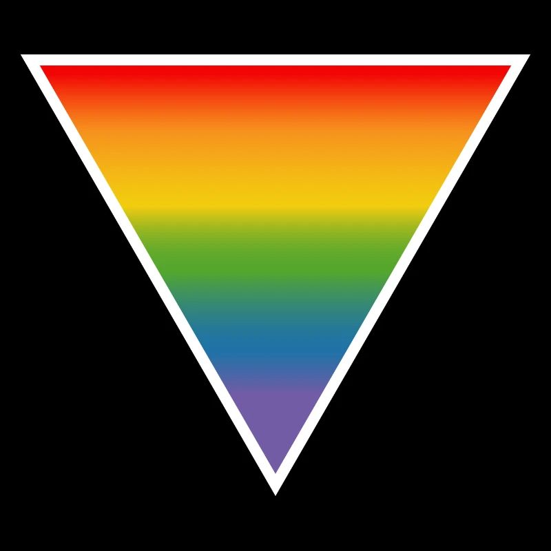 Triangle arc-en-ciel LGBTQIA blanc