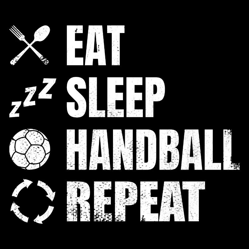 Food, sleeping, handball, repeating