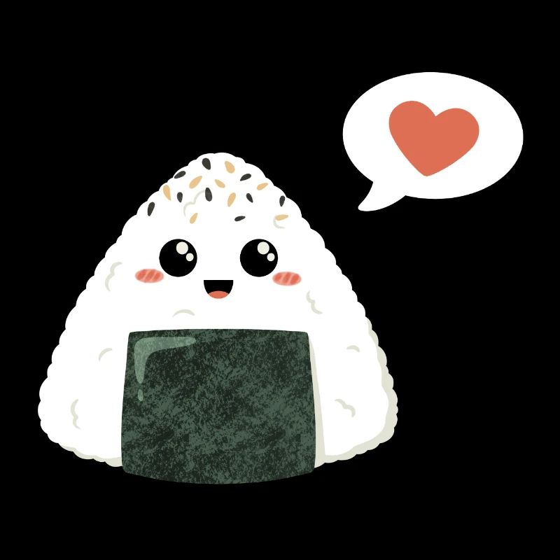 Onigiri kawaii avec cœur