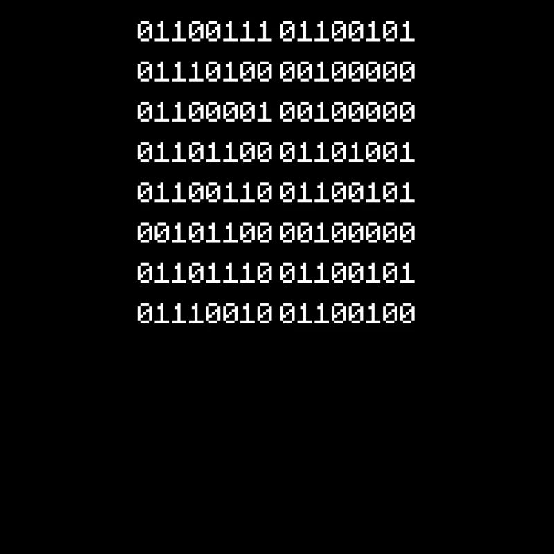 Code binaire Code binaire Binaire Naughty Quote Nerd Geek