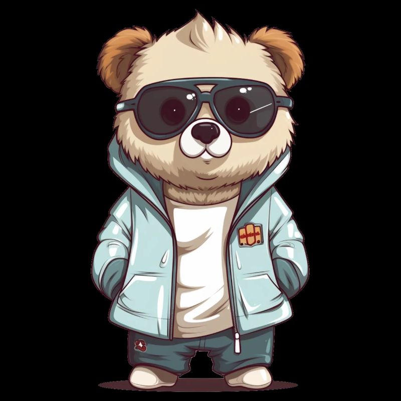 Sunglass Panda in Cool Jacket