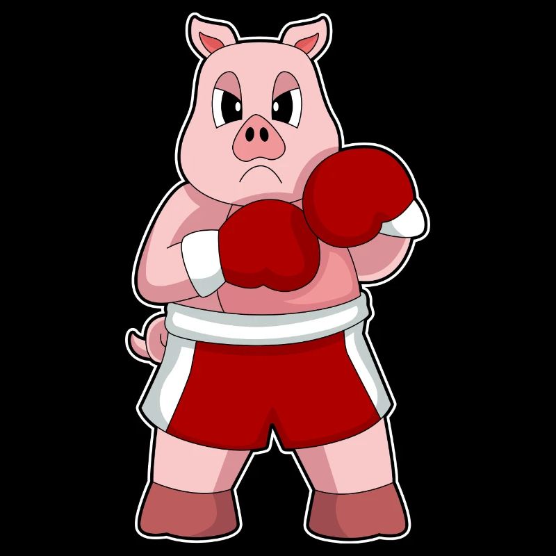 Schwein Boxer Boxhandschuhe Boxen