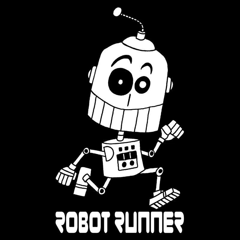 White Robot Runner