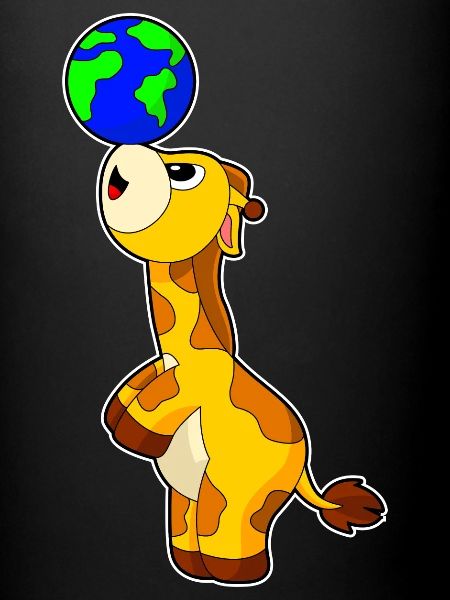 Globe terrestre girafe
