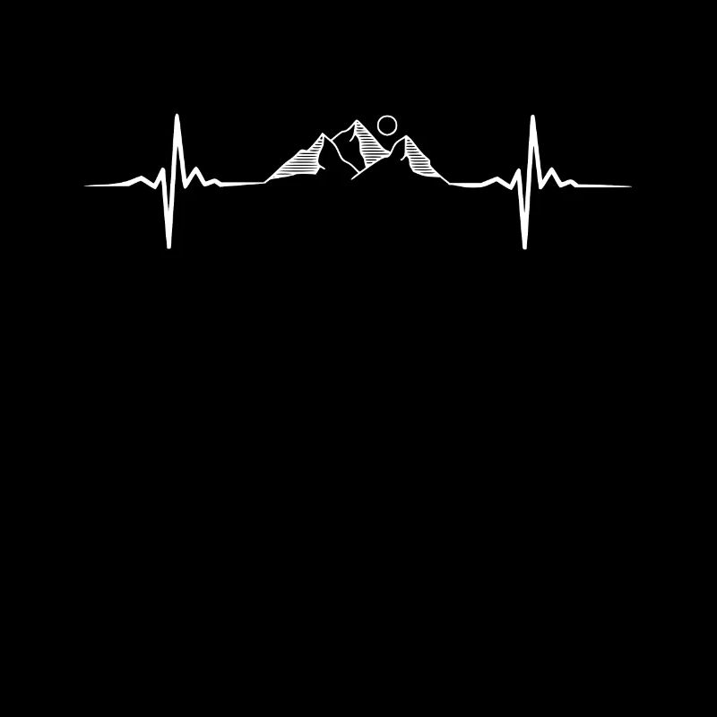 Heartbeat Mountains Hiking ECG Pulse Climber