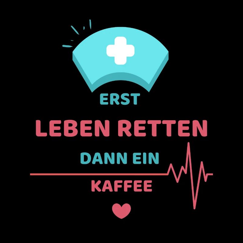 Krankenschwester Tasse mit Lebensretter Spruch