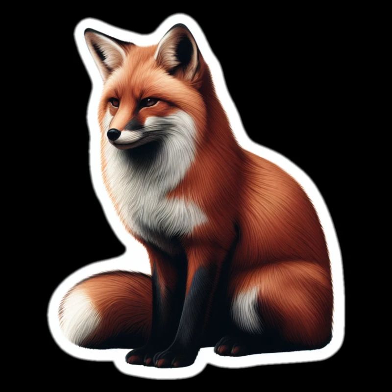Rotfuchs Illustration Druck