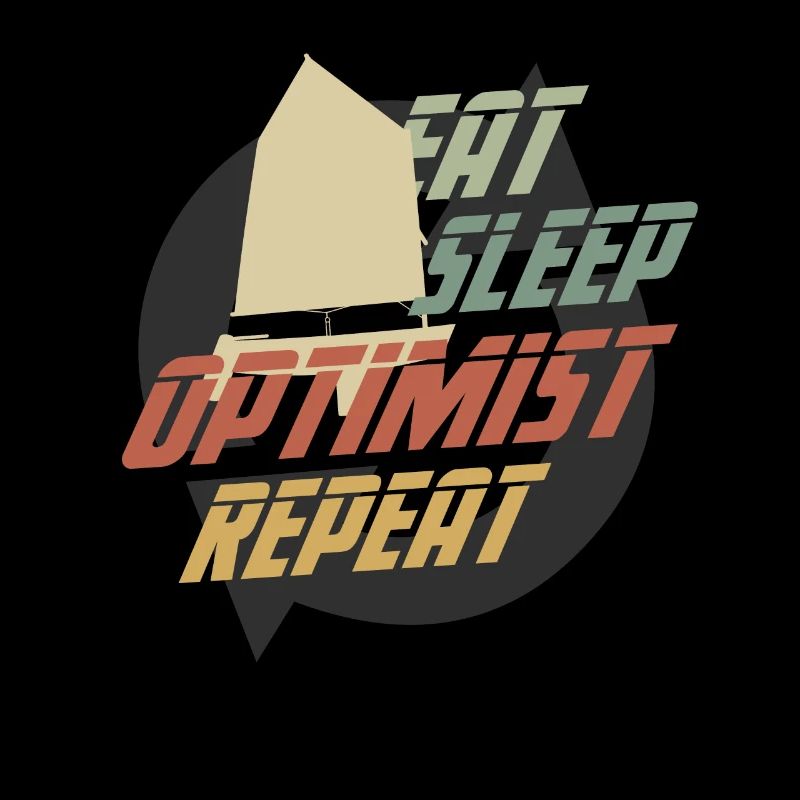 Retro Eat Sleep Optimist Repeat OPTIMIST PRESENT