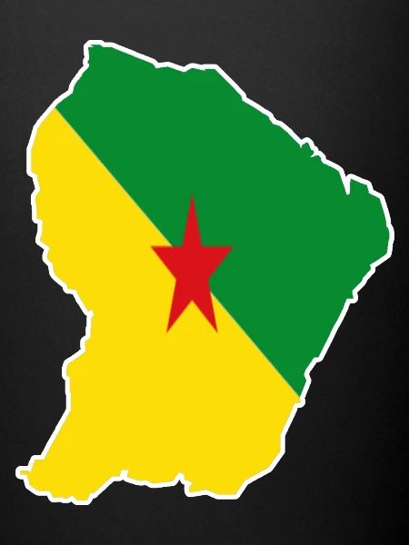 Carte drapeau Guyane 973
