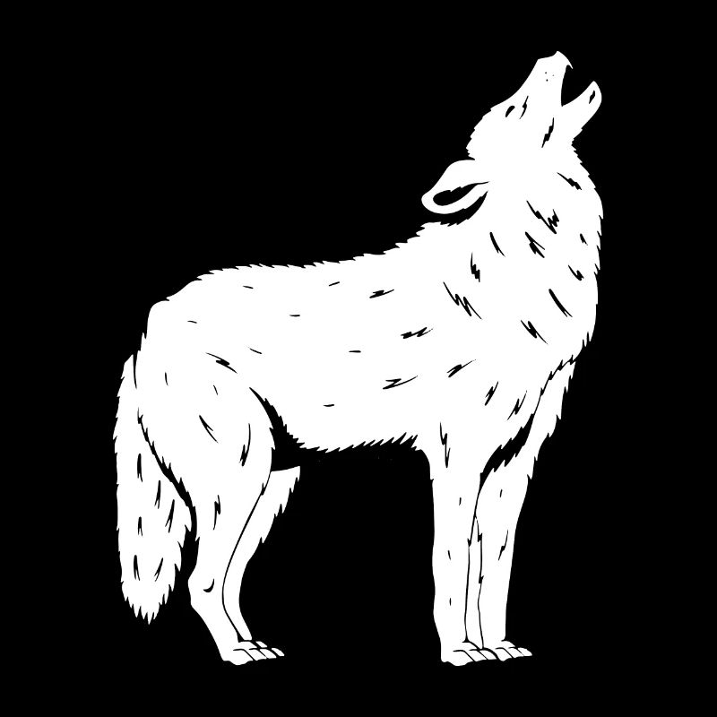 Tier des Waldes Wolf gezeichnet