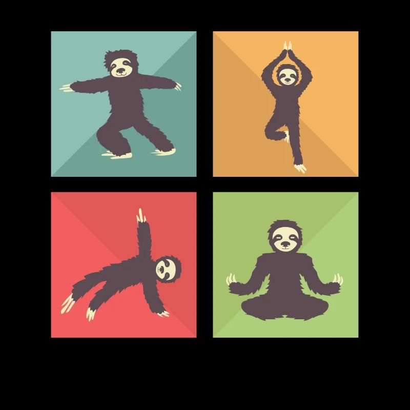 Faultier meditieren Yogalehrer Gift