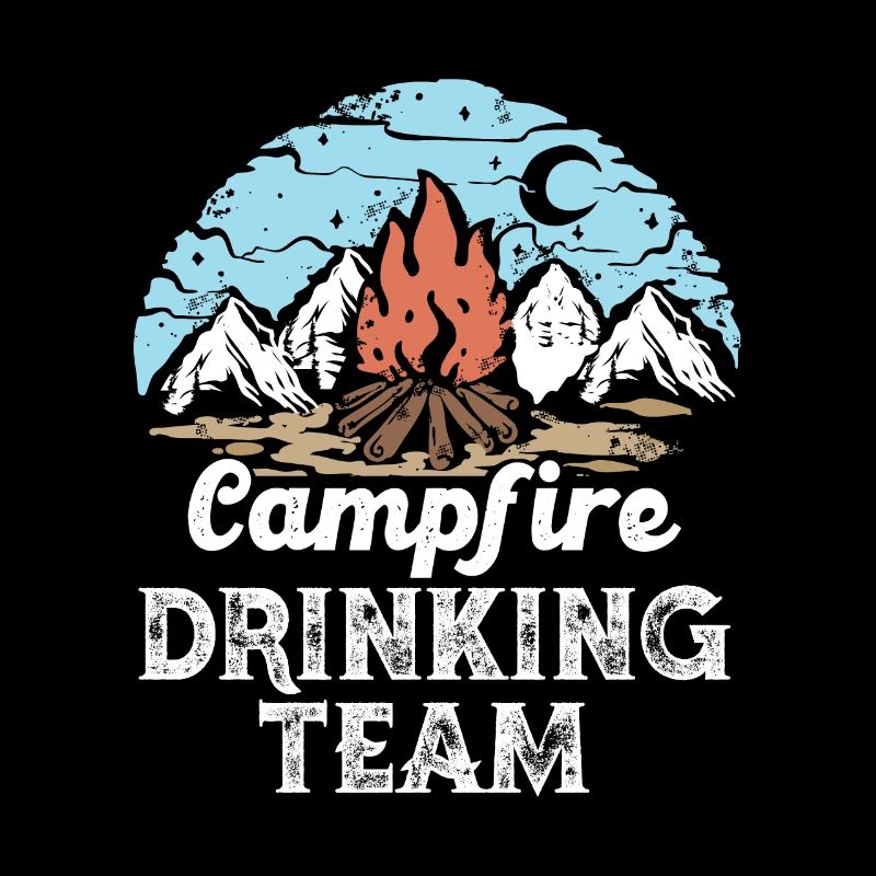 Camping Équipe de consommation de feu de camp Conception de randonnée