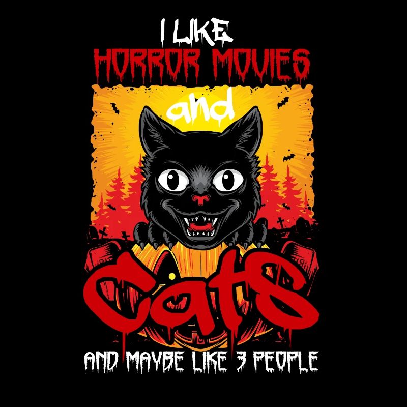Citation drôle Chats Films d’horreur Mignon Halloween