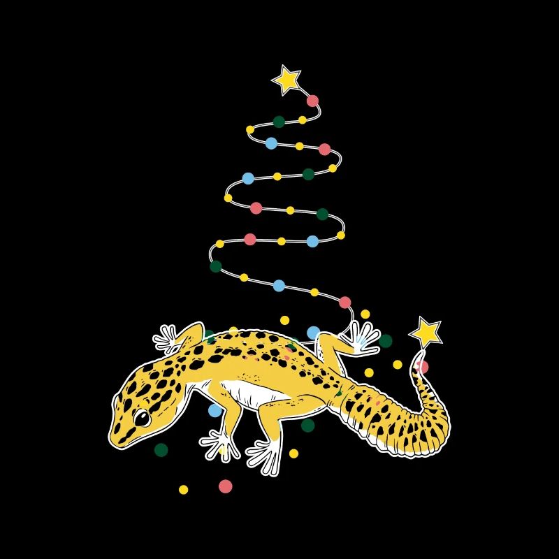 Pyjamas de Noël Léopard Gecko Animaux Amoureux