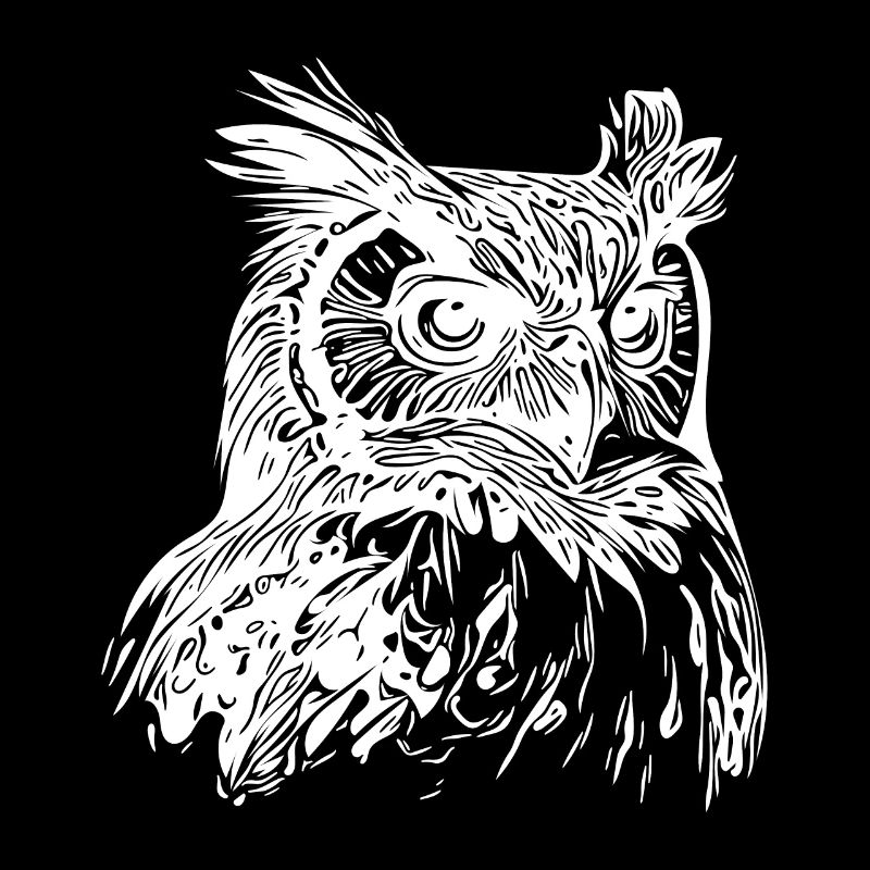 Elegante Vintage Wald Eule