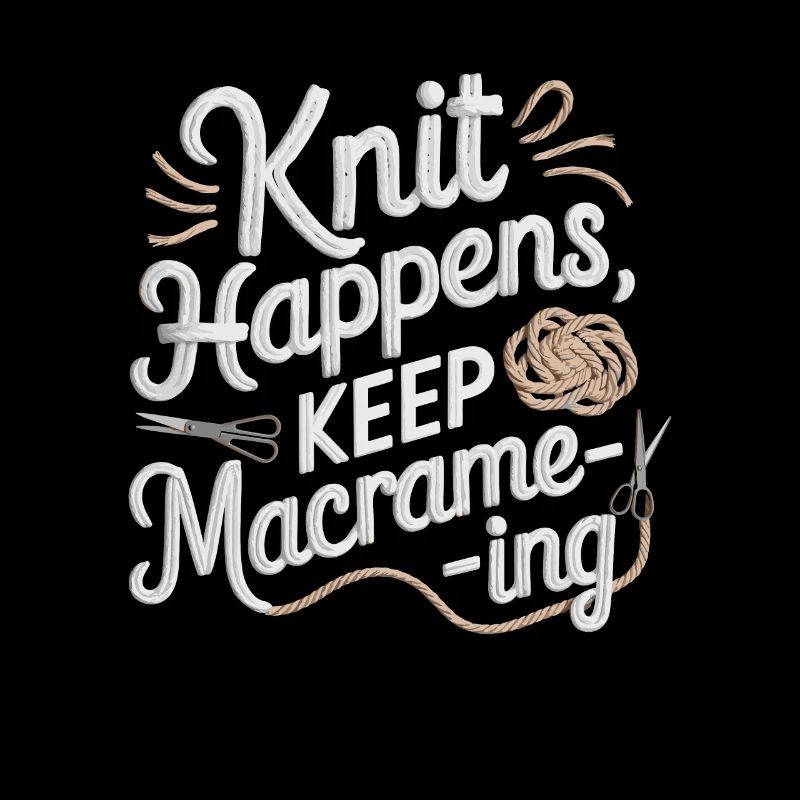 Citation amusante en macramé pour les amateurs de macramé boho