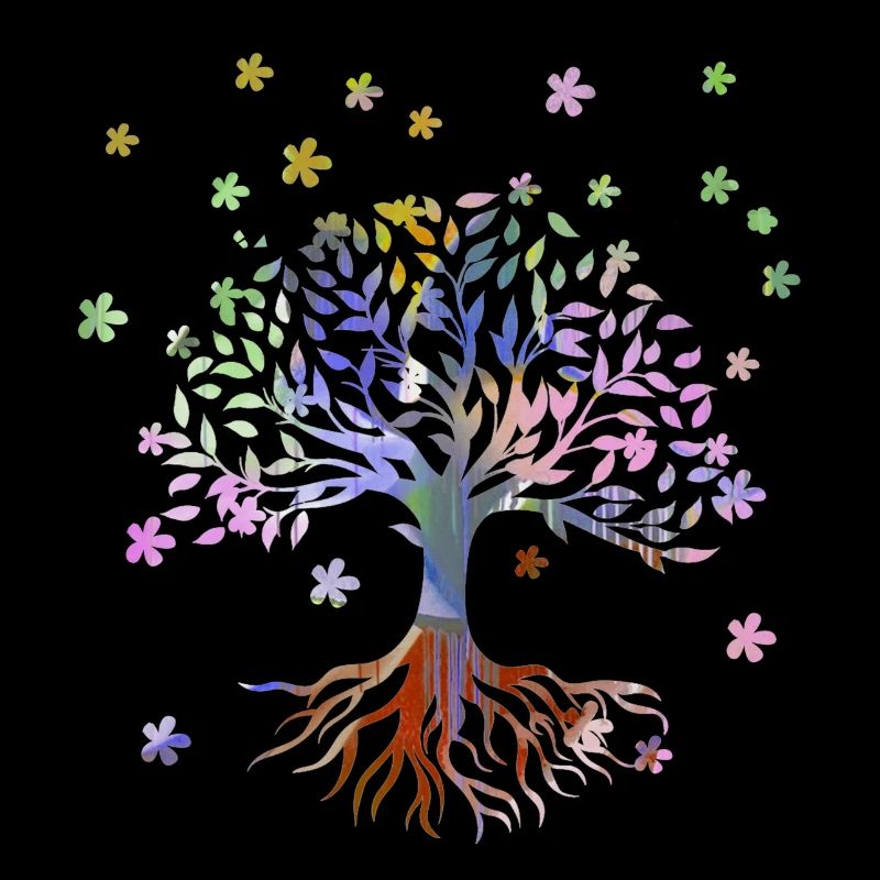 Baum des Lebens ,Lebensbaum,blumen,bunt,graffiti