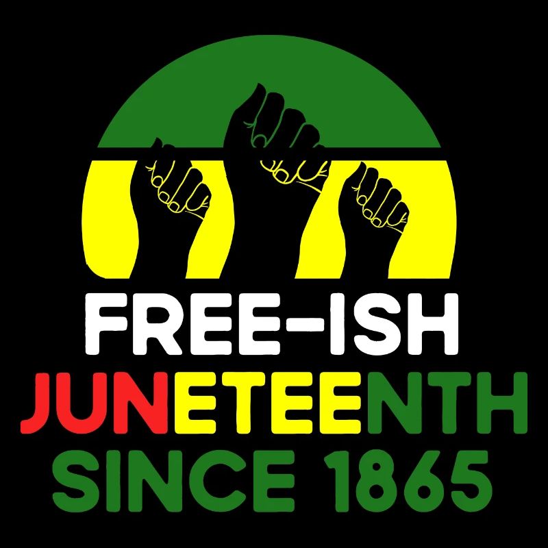 Freier depuis 1865 avec drapeau panafricain pour Juneteen