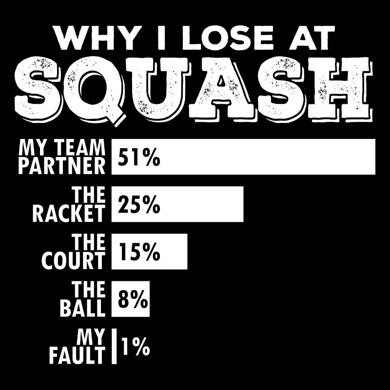 Squash Double Why I Lose Funny Pun Saying Squash