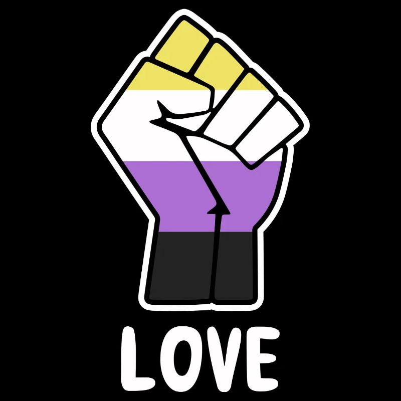 Liebe Nonbinary Pride Faust Design für Equality