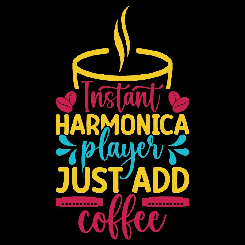 Funny Harmonica Player Instant Just Coffee