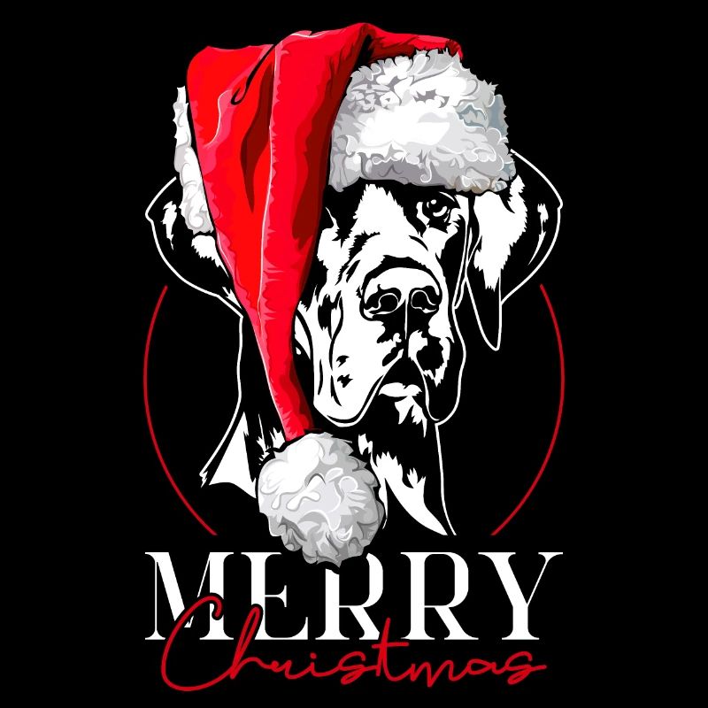 Père Noël Dogue Allemand Joyeux Noël Wilsigns