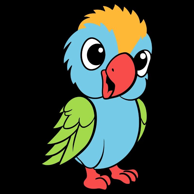 Humor little parrot