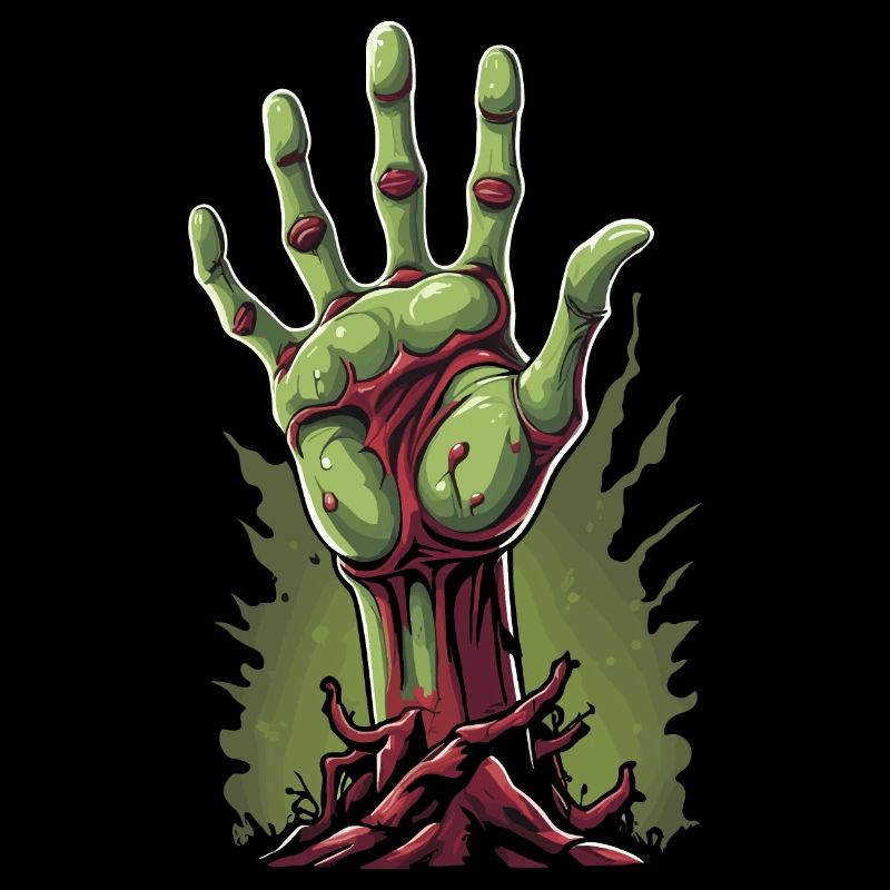 Resurrected Zombie Comic Illustration