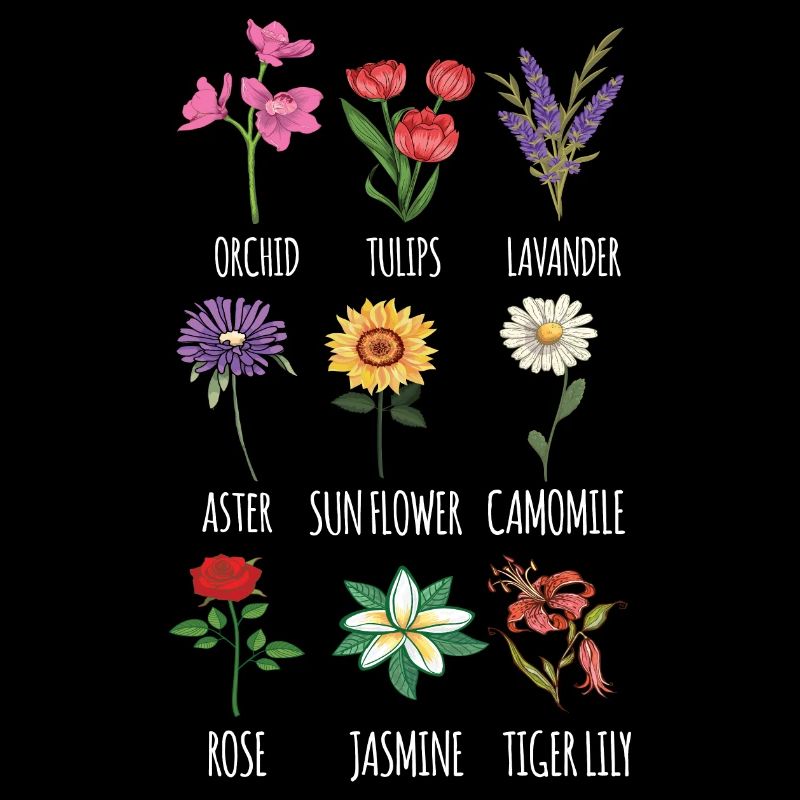 Cadeau de fleuriste graphique de belles fleurs botaniques