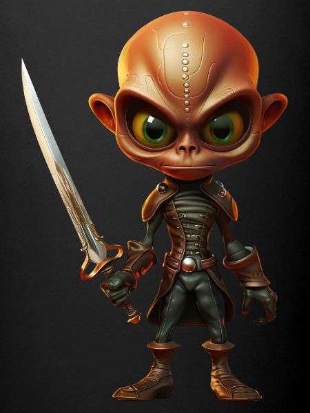 Pirate extraterrestre avec sabre