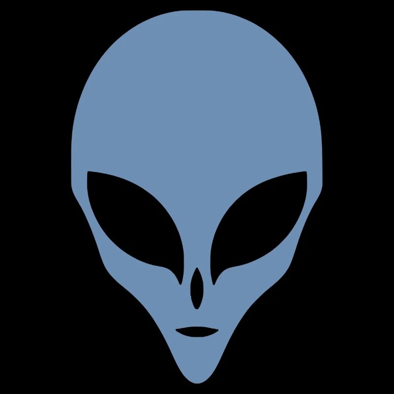 Alien Silhouette Head Face