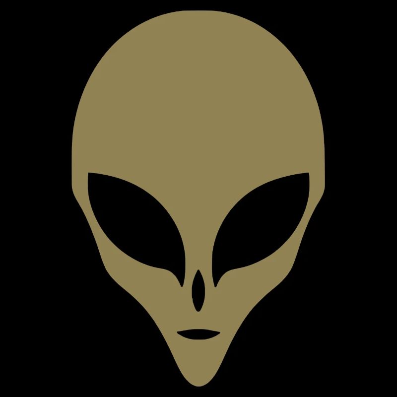 Alien Silhouette Head Face