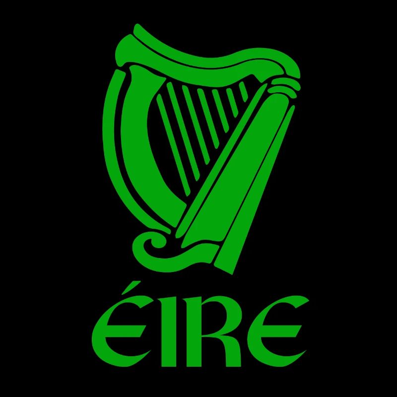 St. Patricks Day Gälisch sagt Eire mit Harfe
