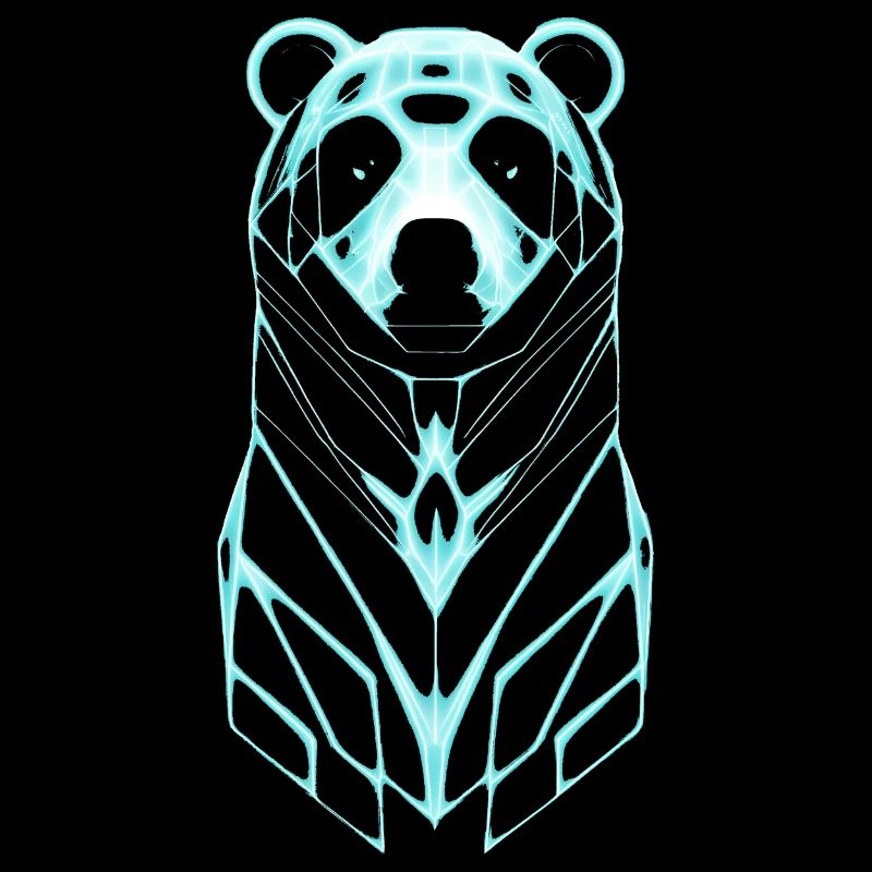 Neon Bear sky blue