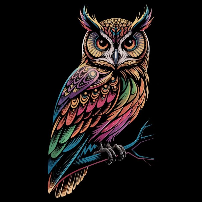 Bunte Eule – Mystisch & Farbig