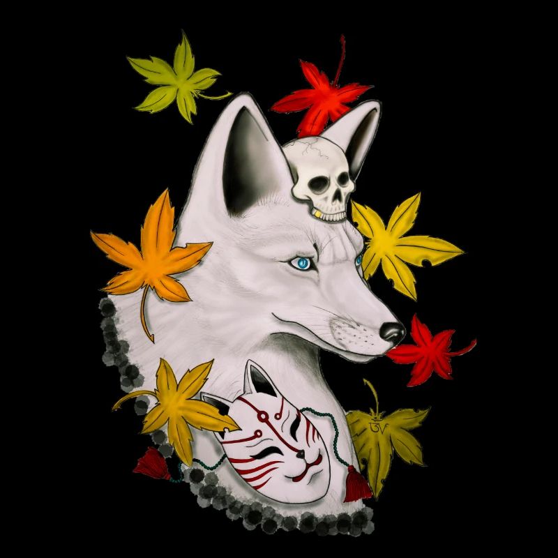 White fox kitsune