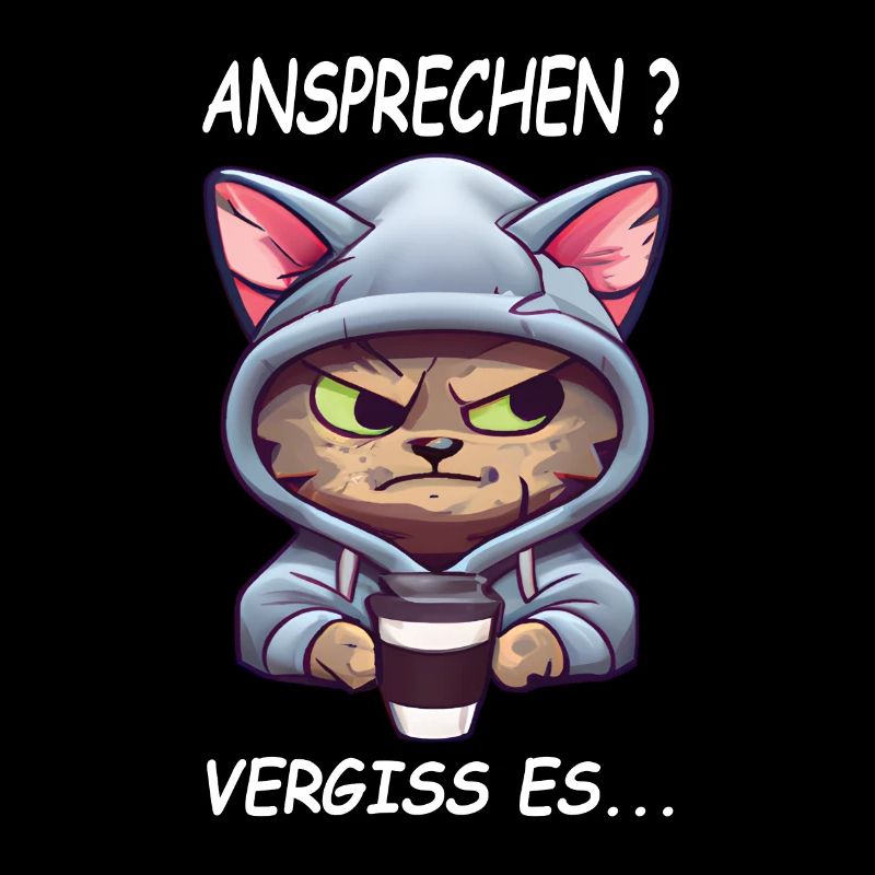 Ansprechen - Vergiss es Kaffee Spruch Katzen