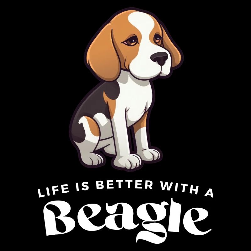 Life is better with a Beagle Illustration Comic