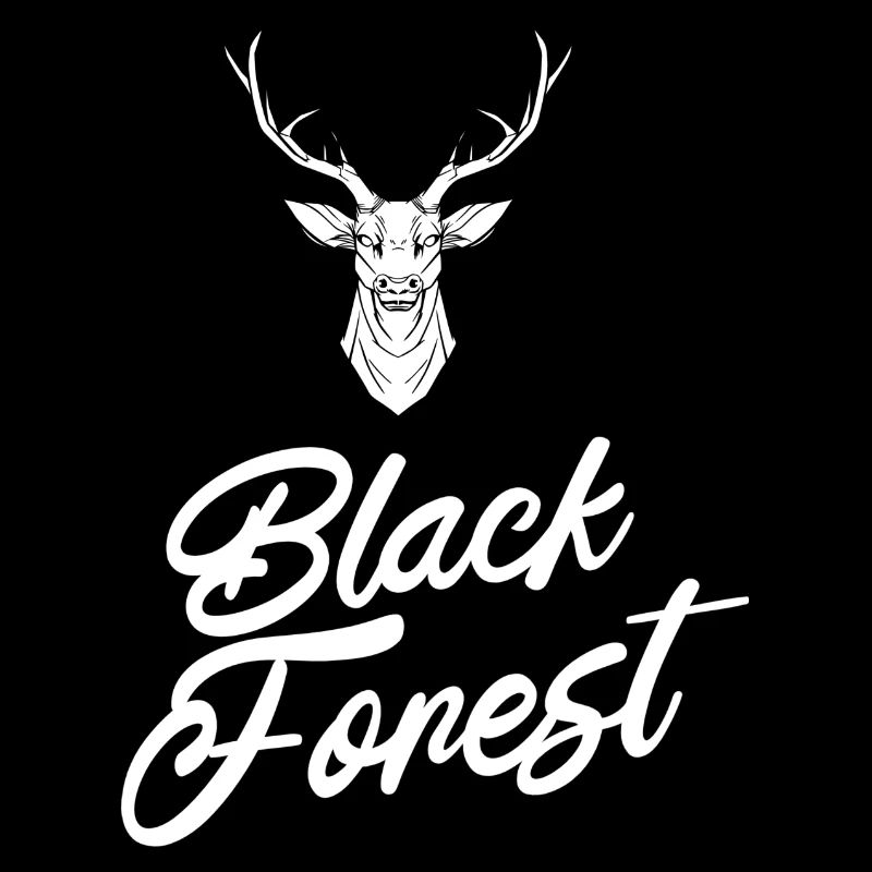 Black Forest mit Hirsch - cooles Design