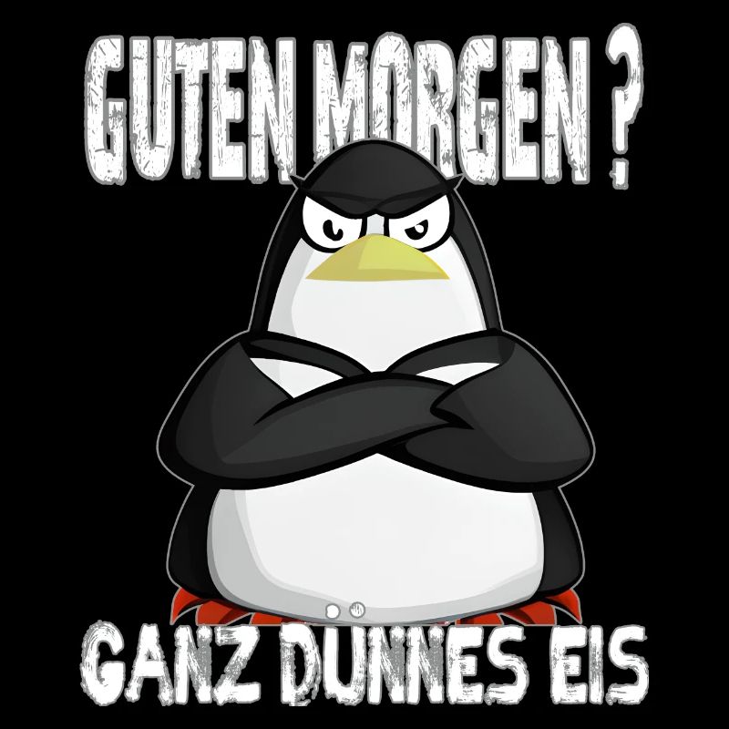 Ganz Dünnes Eis Morgenmuffel Pinguin Kaffee