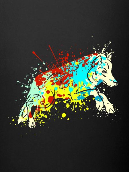 Splash Art Wolf