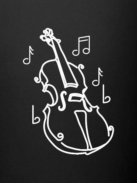 Painted drawn cello