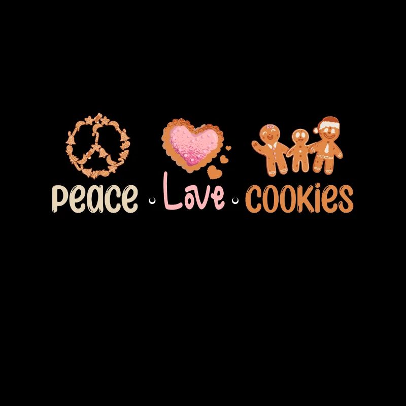 Peace love christmas cookies