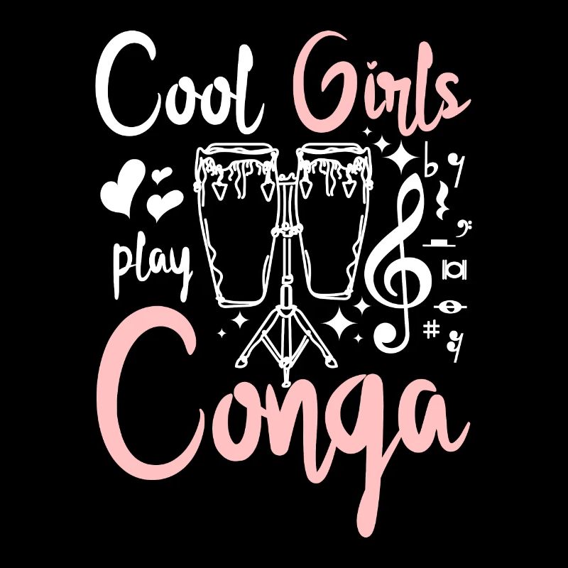Les filles cool jouent à la conga