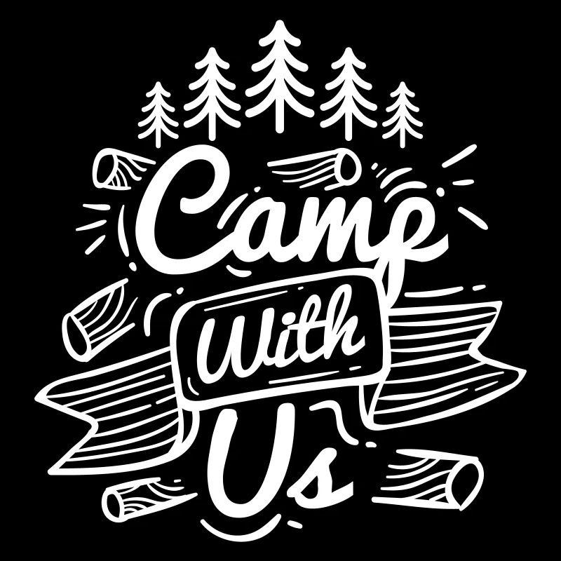 CAMPING CAMP FOREST NATURE TREE SAYING MOTIF GIFT