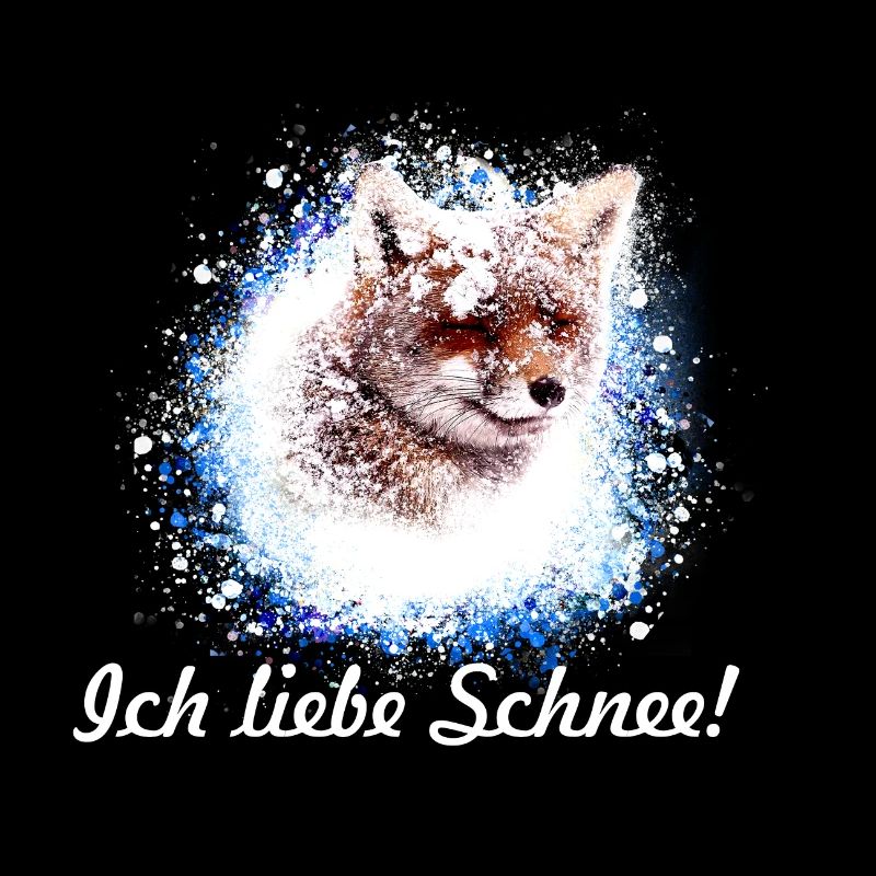 fuchs ,Graffiti, Malerei,fuchs,ich liebe schnee
