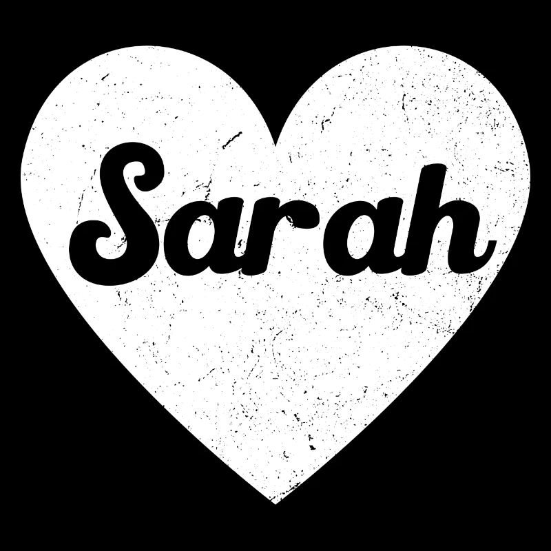 Sarah First Name Gift Idea Heart Love I Love
